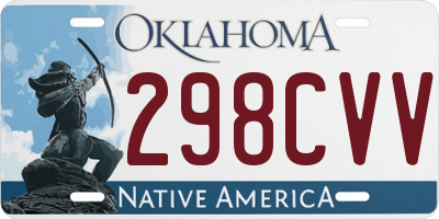 OK license plate 298CVV