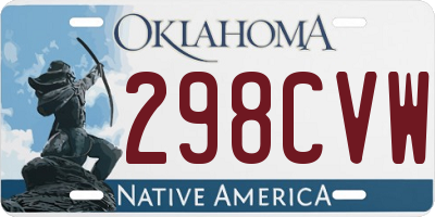 OK license plate 298CVW