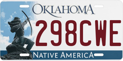 OK license plate 298CWE