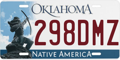 OK license plate 298DMZ