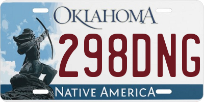 OK license plate 298DNG