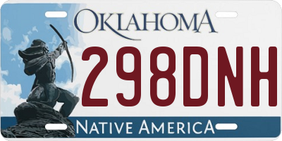 OK license plate 298DNH