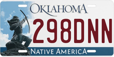 OK license plate 298DNN