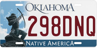 OK license plate 298DNQ