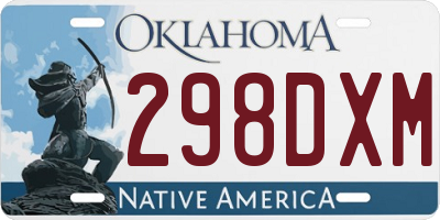 OK license plate 298DXM