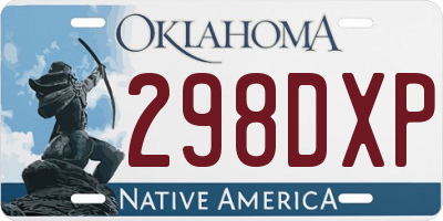 OK license plate 298DXP