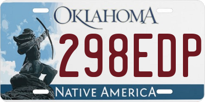OK license plate 298EDP
