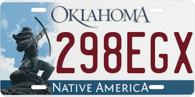 OK license plate 298EGX