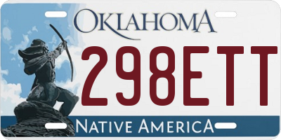 OK license plate 298ETT