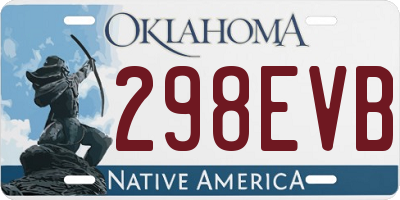 OK license plate 298EVB