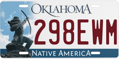 OK license plate 298EWM
