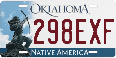 OK license plate 298EXF
