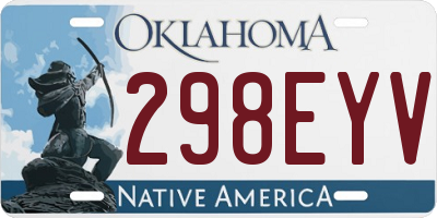 OK license plate 298EYV