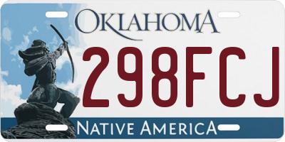 OK license plate 298FCJ