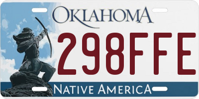 OK license plate 298FFE