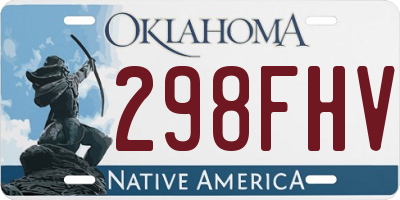 OK license plate 298FHV
