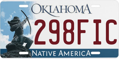 OK license plate 298FIC
