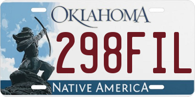 OK license plate 298FIL