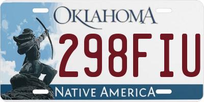 OK license plate 298FIU