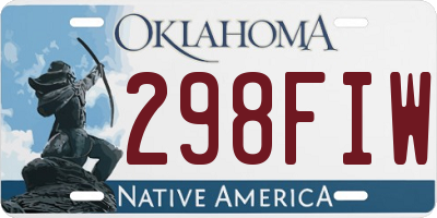 OK license plate 298FIW