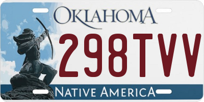OK license plate 298TVV