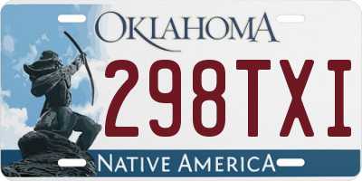 OK license plate 298TXI