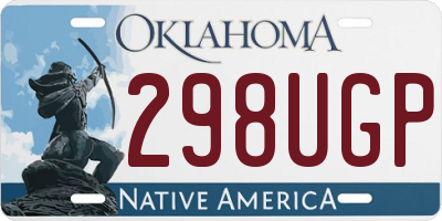 OK license plate 298UGP