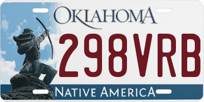 OK license plate 298VRB