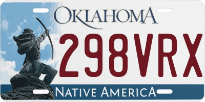 OK license plate 298VRX