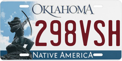 OK license plate 298VSH