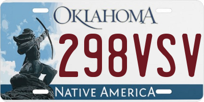 OK license plate 298VSV