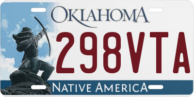 OK license plate 298VTA