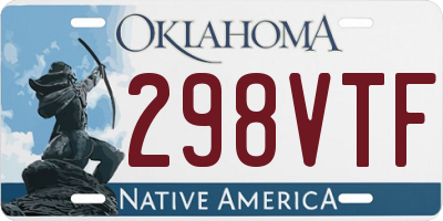 OK license plate 298VTF