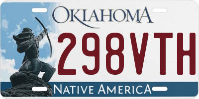 OK license plate 298VTH