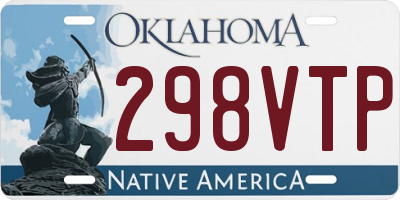 OK license plate 298VTP