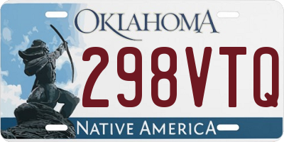 OK license plate 298VTQ