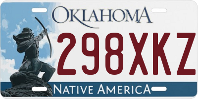 OK license plate 298XKZ
