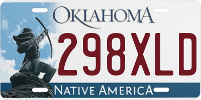 OK license plate 298XLD