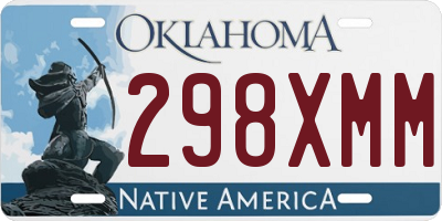 OK license plate 298XMM