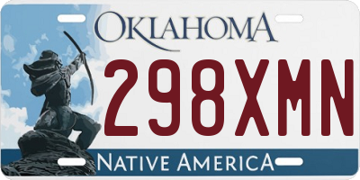 OK license plate 298XMN