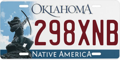 OK license plate 298XNB