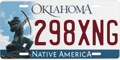 OK license plate 298XNG