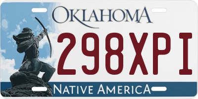OK license plate 298XPI