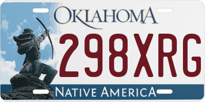 OK license plate 298XRG