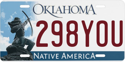 OK license plate 298YOU