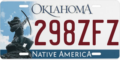OK license plate 298ZFZ