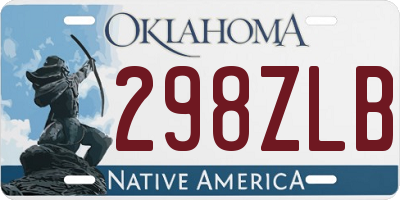 OK license plate 298ZLB