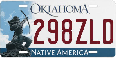OK license plate 298ZLD