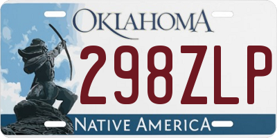 OK license plate 298ZLP