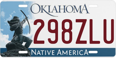 OK license plate 298ZLU